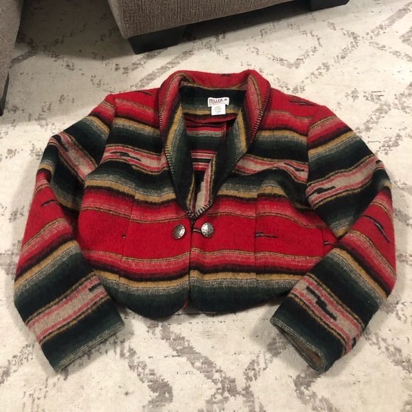 Miller Stockman Jackets & Blazers - Vintage Miller Stockman Native Pattern Short Wool Blend Jacket